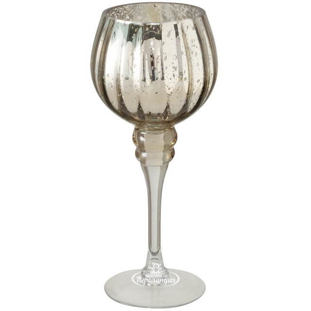 Набор стеклянных подсвечников - бокалов Mulhouse 30 см шампань, 2 шт Boltze