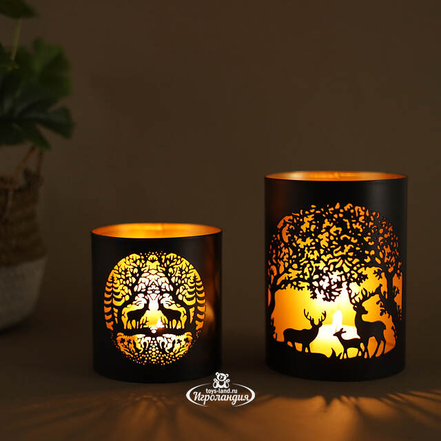 Набор металлических подсвечников Andastein  Ceorl 10-13 см, 2 шт Boltze