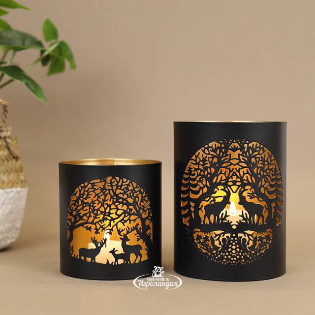 Набор металлических подсвечников Andarelle Ceorl 10-13 см, 2 шт Boltze