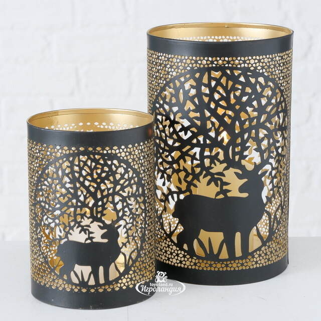 Набор металлических подсвечников Asemuro Ceorl 14-20 см, 2 шт Boltze