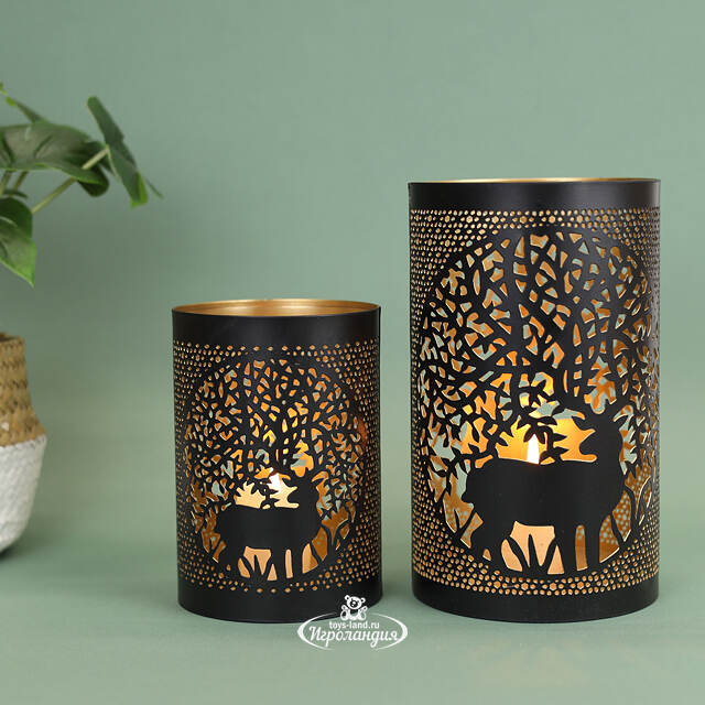 Набор металлических подсвечников Asemuro Ceorl 14-20 см, 2 шт Boltze