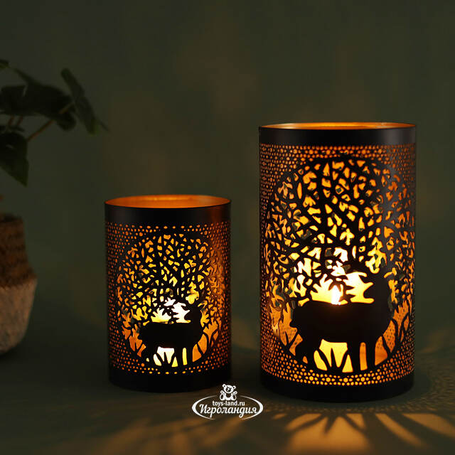 Набор металлических подсвечников Asemuro Ceorl 14-20 см, 2 шт Boltze