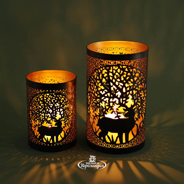 Набор металлических подсвечников Asemuro Ceorl 14-20 см, 2 шт Boltze