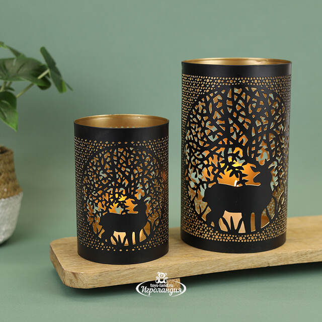 Набор металлических подсвечников Asemuro Ceorl 14-20 см, 2 шт Boltze