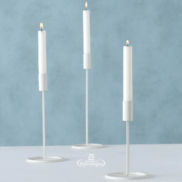 Набор подсвечников Проффиано 18-29 см белый, 3 шт Boltze