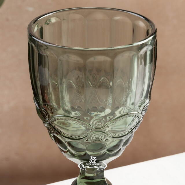 Бокал для вина Монруж 17 см серый, стекло Boltze