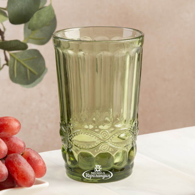 Стакан для воды Монруж 300 мл зеленый, стекло Boltze