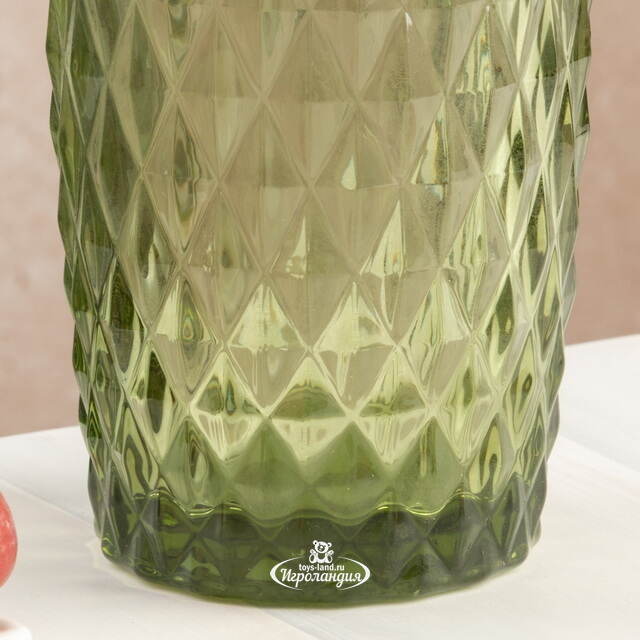 Стакан для воды Шатель 300 мл зеленый, стекло Boltze