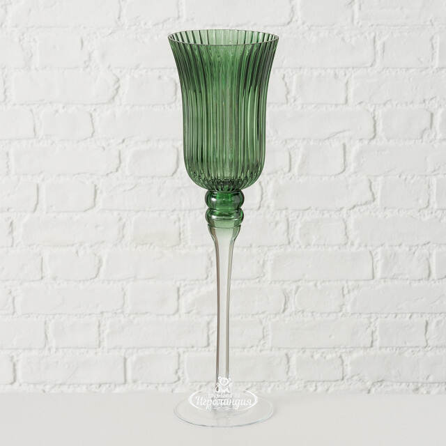 Набор стеклянных подсвечников - бокалов Green Latorre 30-40 см, 3 шт Boltze