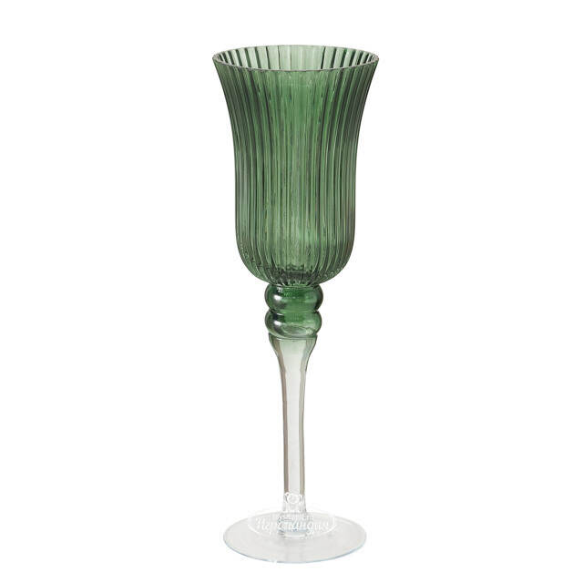 Набор стеклянных подсвечников - бокалов Green Latorre 30-40 см, 3 шт Boltze