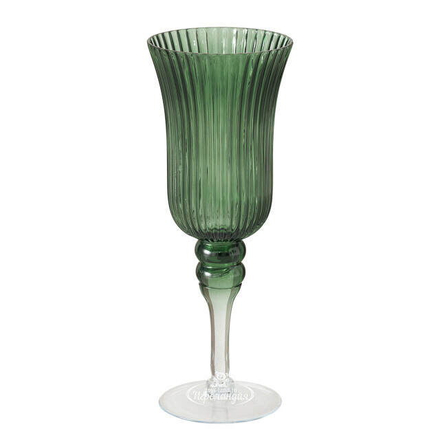 Набор стеклянных подсвечников - бокалов Green Latorre 30-40 см, 3 шт Boltze