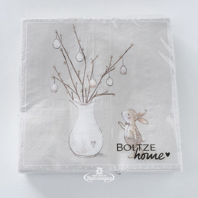 Бумажные салфетки Easter Bunny 17*17 см, 20 шт Boltze
