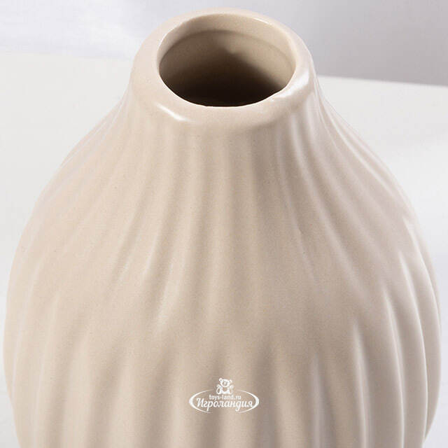 Фарфоровая ваза Concordia 12 см бежевая Boltze