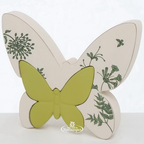 Декоративная фигурка Бабочка Аделия 18 см белая Boltze