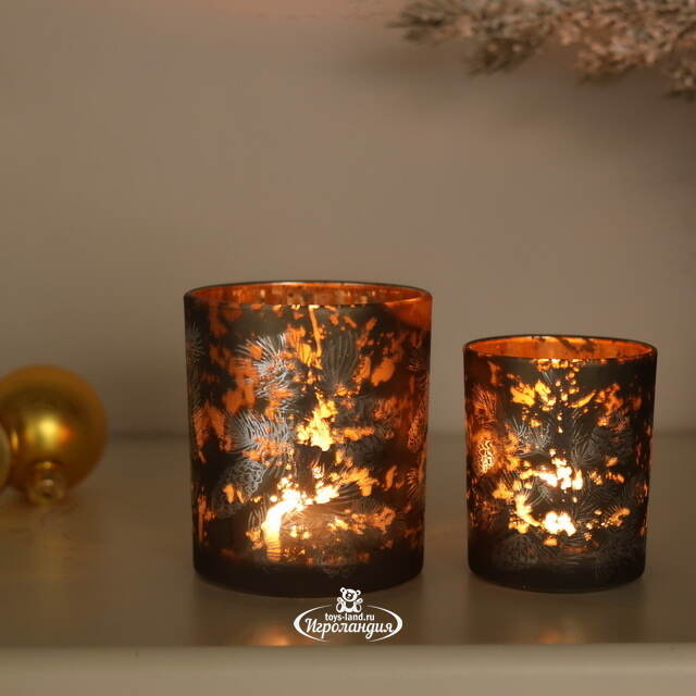 Набор стеклянных подсвечников Pigne 8-10 см, 2 шт Boltze