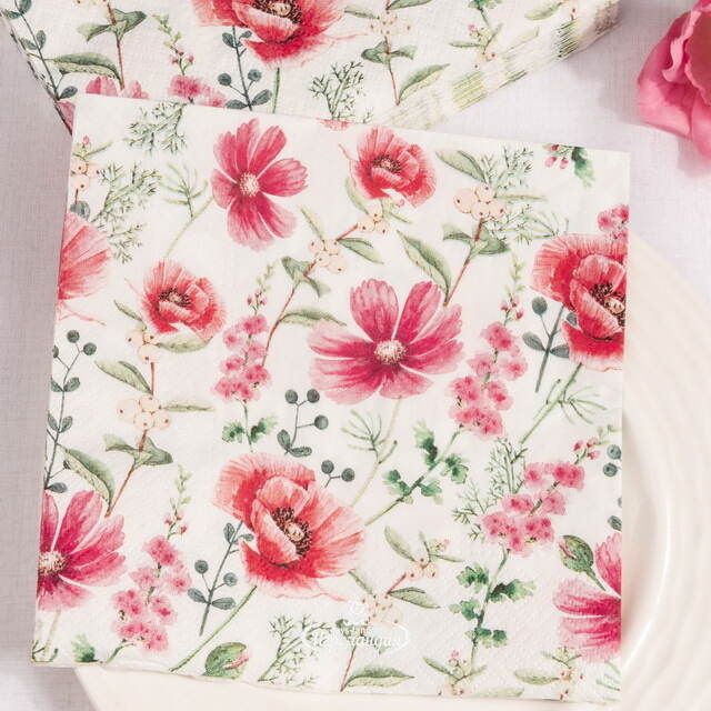 Бумажные салфетки Futrone Flowers 17*17 см, 20 шт Boltze (Больтце)