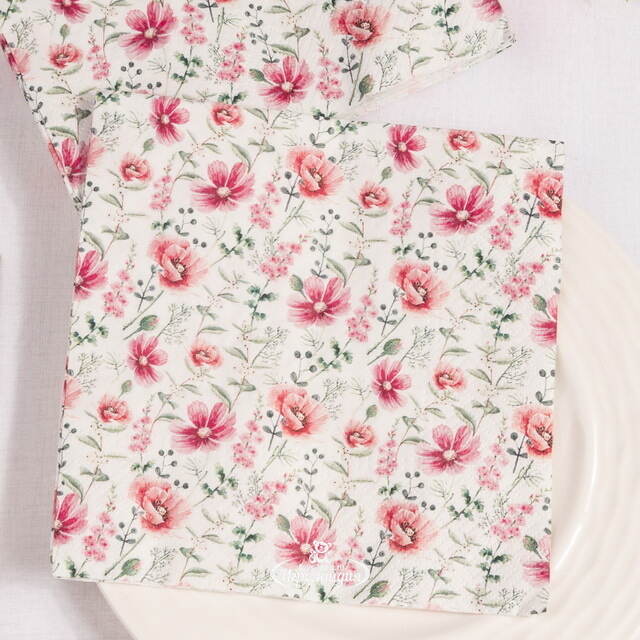 Бумажные салфетки Valdivia Flowers 17*17 см, 20 шт Boltze (Больтце)