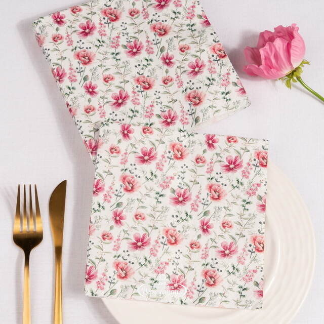 Бумажные салфетки Valdivia Flowers 17*17 см, 20 шт Boltze (Больтце)