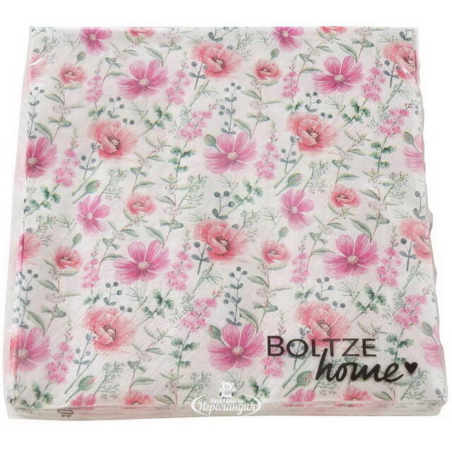 Бумажные салфетки Valdivia Flowers 17*17 см, 20 шт Boltze