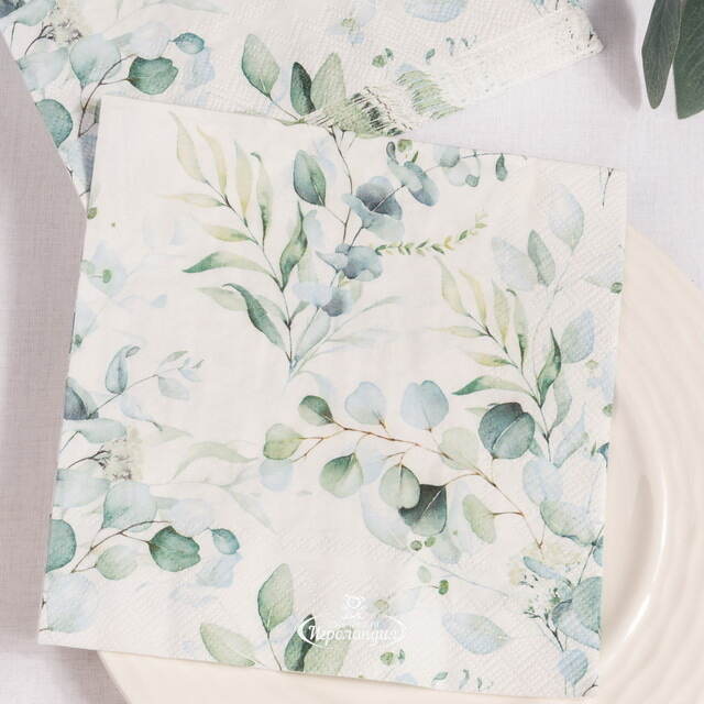 Бумажные салфетки Eukana: Aquarelle Plant 17*17 см, 20 шт Boltze (Больтце)