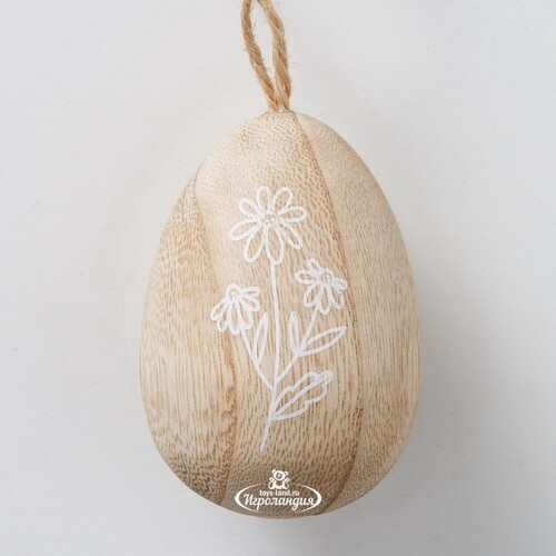 Пасхальные украшения Яйца Монтклар 7 см, 6 шт, дерево, подвеска Boltze