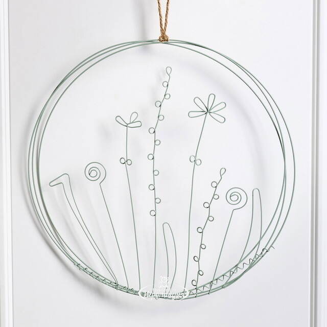 Набор декоративных панно Полевые Цветы 30 см голубое, 2 шт Boltze