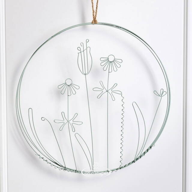 Набор декоративных панно Полевые Цветы 30 см голубое, 2 шт Boltze