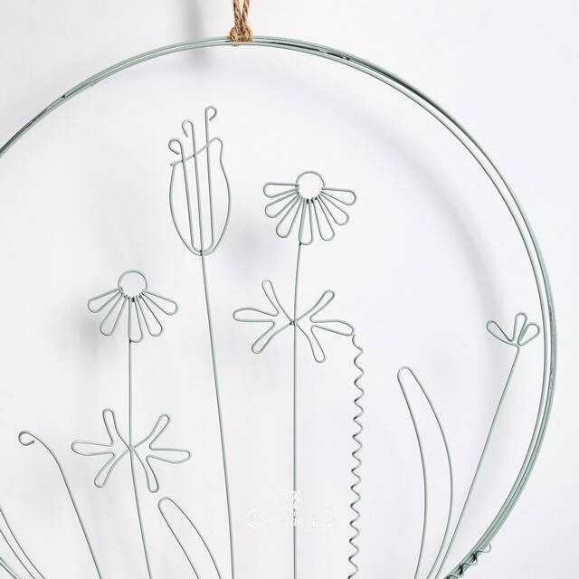 Набор декоративных панно Полевые Цветы 30 см голубое, 2 шт Boltze