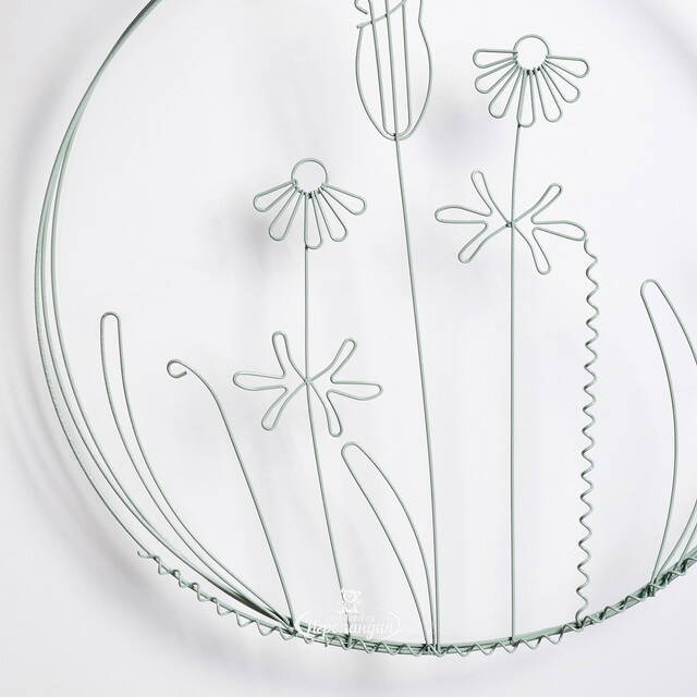 Набор декоративных панно Полевые Цветы 30 см голубое, 2 шт Boltze