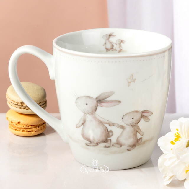 Фарфоровая кружка Кролики Бенсон 480 мл Boltze