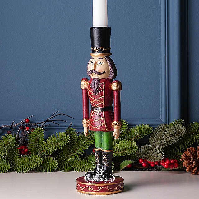 Декоративный подсвечник Щелкунчик - Cappello Nero 27 см Boltze