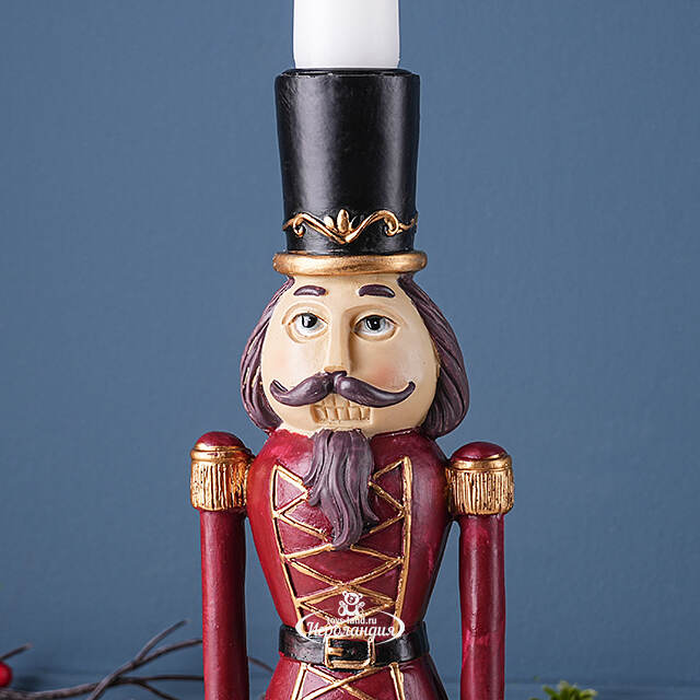 Декоративный подсвечник Щелкунчик - Cappello Nero 27 см Boltze