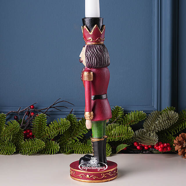 Декоративный подсвечник Щелкунчик - Golden Crown 27 см Boltze