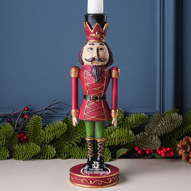 Декоративный подсвечник Щелкунчик - Golden Crown 27 см Boltze