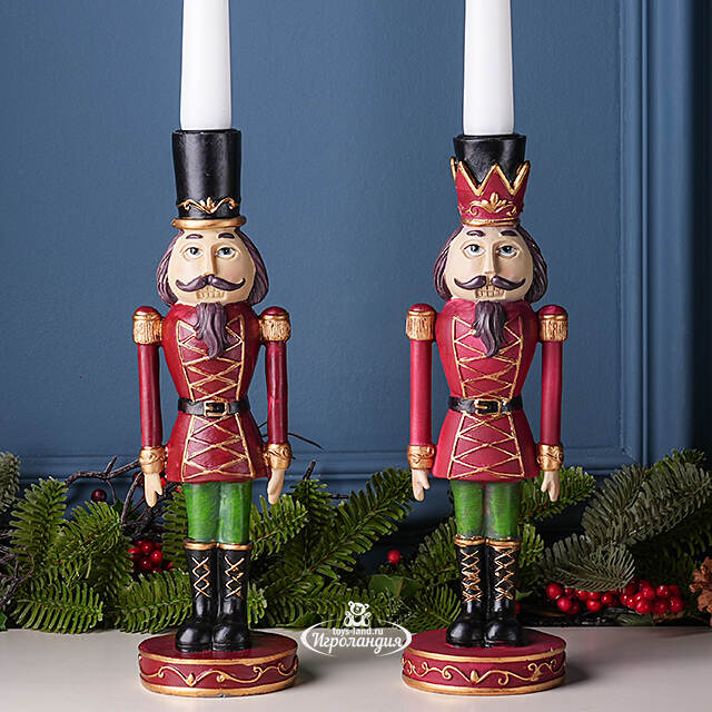 Декоративный подсвечник Щелкунчик - Golden Crown 27 см Boltze