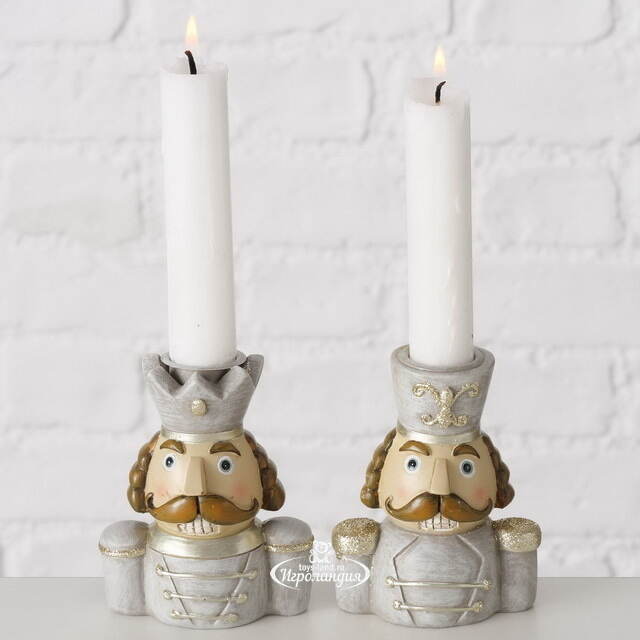 Набор декоративных подсвечников Бравые Гвардейцы Королевства 9 см, 2 шт Boltze