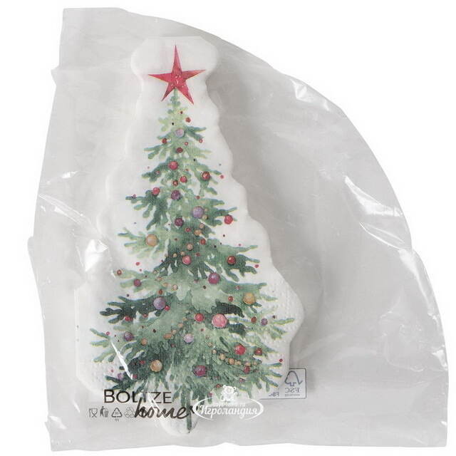Бумажные салфетки Рождественская Елка 16*9 см, 12 шт Boltze