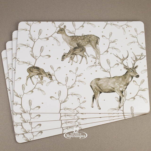 Набор плейсматов Tramontana: Deer Famiglia 40*30 см, 4 шт Boltze