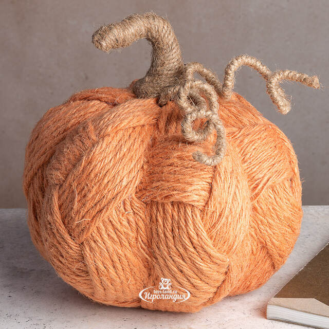 Декоративная фигурка Тыква Черизола 20 см персиковая Boltze