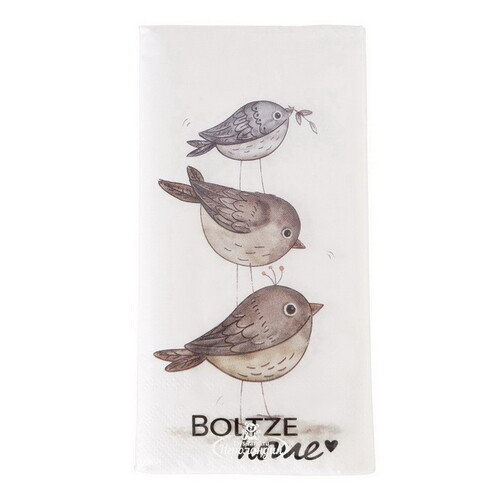 Бумажные салфетки Птички Пикколло 17*8 см, 16 шт Boltze