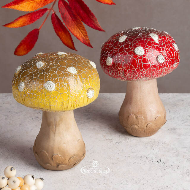 Набор декоративных фигур Грибы - Aldeo Beleiro 13 см, 2 шт Boltze