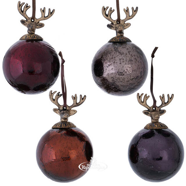 Набор винтажных шаров Grand la Roberto 15 см, 4 шт, стекло Boltze