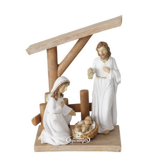 Рождественский вертеп Святое Семейство у колыбели Иисуса 21*17 см Boltze