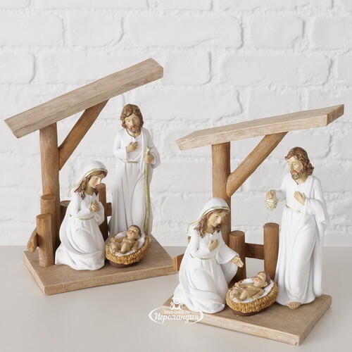 Рождественский вертеп Святое Семейство у колыбели Иисуса 21*17 см Boltze