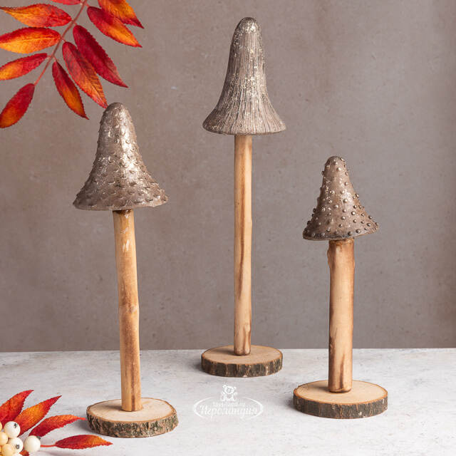 Набор декоративных фигурок Грибы из Уистманского Леса 21-31 см, 3 шт Boltze