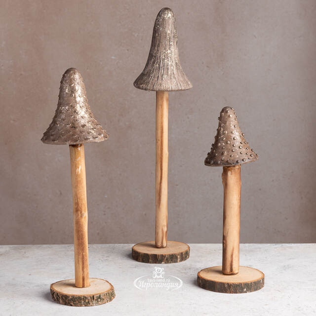 Набор декоративных фигурок Грибы из Уистманского Леса 21-31 см, 3 шт Boltze