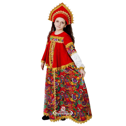 Карнавальный костюм Боярыня, рост 122 см Батик