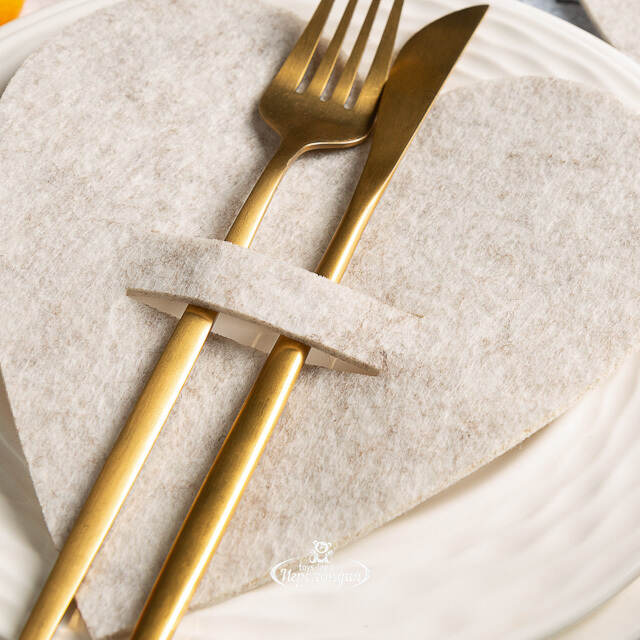 Конверты для столовых приборов Meranges - Сердце 21*20 см, 4 шт Boltze