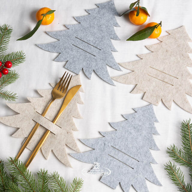 Конверты для столовых приборов Meranges - Елочка 21*20 см, 4 шт Boltze (Больтце)