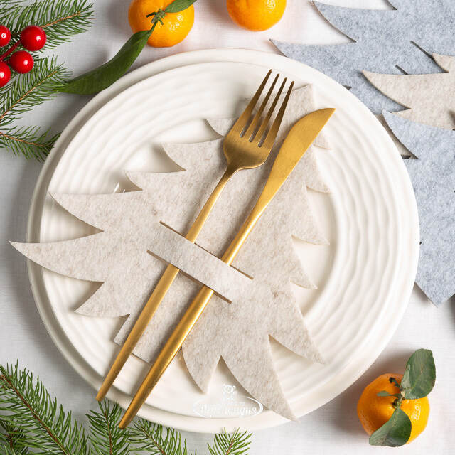 Конверты для столовых приборов Meranges - Елочка 21*20 см, 4 шт Boltze (Больтце)